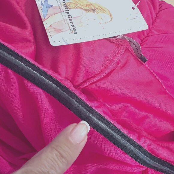 PrettyGarden Fashion/Casual-Pink (Rose Red) Off Shoulder-Rushed Fitted Mini-Smal - Picture 14 of 16